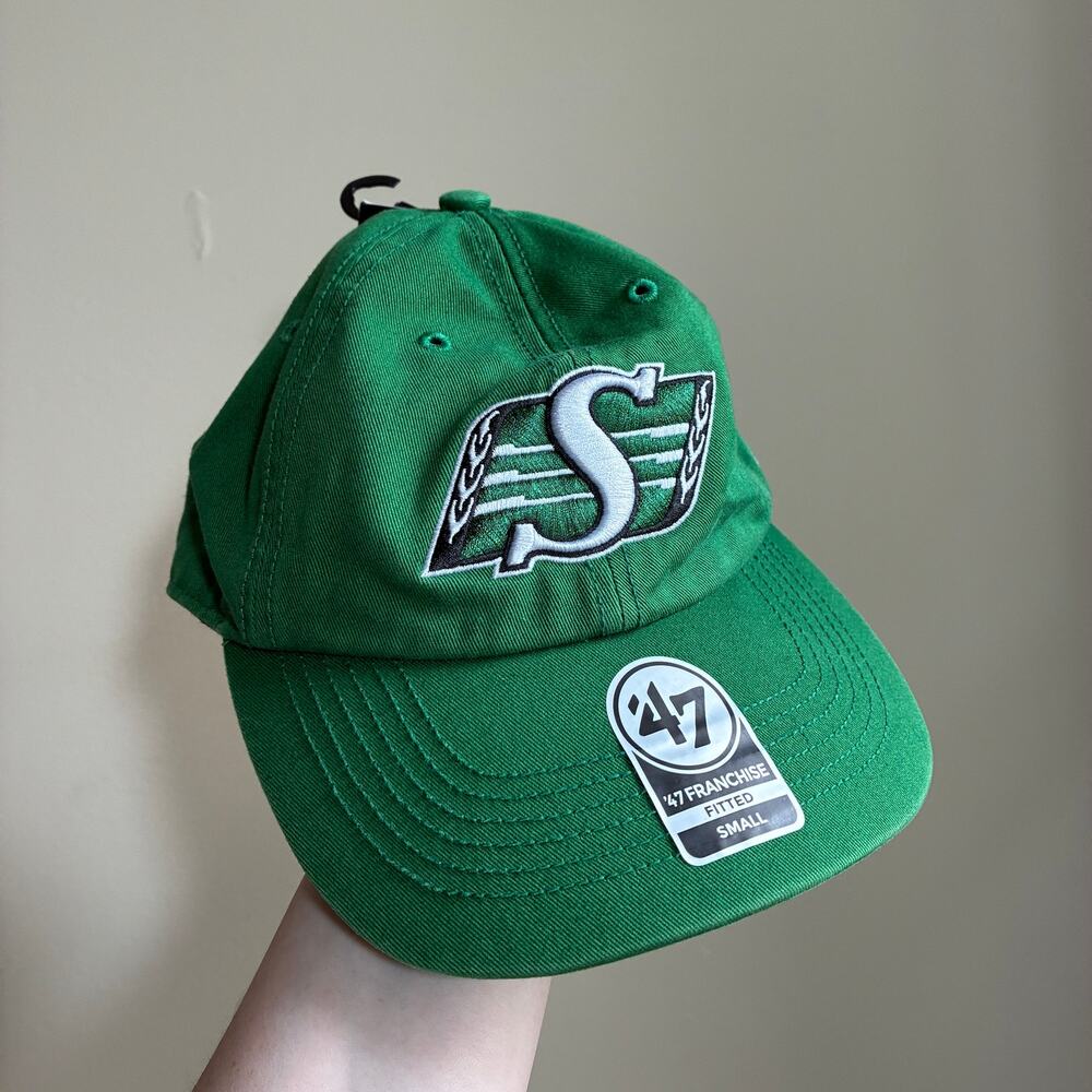 NWT Saskatchewan Roughriders '47 franchise fitted S green cap the rider store - Picture 2 of 9